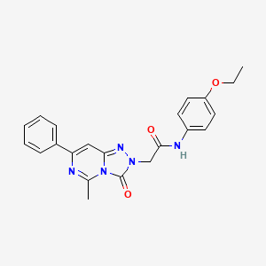 molecular formula C22H21N5O3 B14963637 N-(4-ethoxyphenyl)-2-(5-methyl-3-oxo-7-phenyl[1,2,4]triazolo[4,3-c]pyrimidin-2(3H)-yl)acetamide 