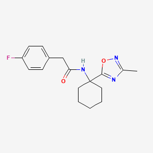 molecular formula C17H20FN3O2 B14963668 2-(4-fluorophenyl)-N-[1-(3-methyl-1,2,4-oxadiazol-5-yl)cyclohexyl]acetamide 