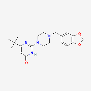 2-[4-(1,3-benzodioxol-5-ylmethyl)piperazin-1-yl]-6-tert-butylpyrimidin-4(3H)-one