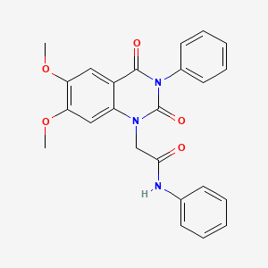 2-(6,7-dimethoxy-2,4-dioxo-3-phenyl-3,4-dihydroquinazolin-1(2H)-yl)-N-phenylacetamide