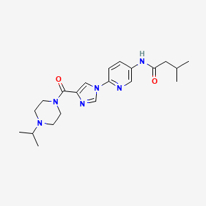 N-(6-(4-(4-isopropylpiperazine-1-carbonyl)-1H-imidazol-1-yl)pyridin-3-yl)-3-methylbutanamide