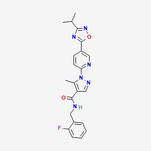 N-(2-fluorobenzyl)-5-methyl-1-{5-[3-(propan-2-yl)-1,2,4-oxadiazol-5-yl]pyridin-2-yl}-1H-pyrazole-4-carboxamide