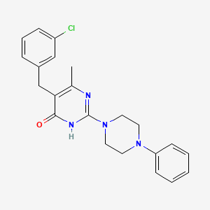 5-(3-chlorobenzyl)-6-methyl-2-(4-phenylpiperazin-1-yl)pyrimidin-4(3H)-one