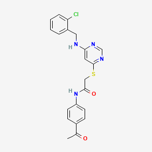 molecular formula C21H19ClN4O2S B14963718 N-(4-acetylphenyl)-2-({6-[(2-chlorobenzyl)amino]pyrimidin-4-yl}sulfanyl)acetamide 