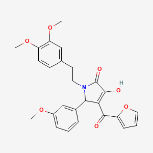 1-[2-(3,4-dimethoxyphenyl)ethyl]-4-(furan-2-ylcarbonyl)-3-hydroxy-5-(3-methoxyphenyl)-1,5-dihydro-2H-pyrrol-2-one