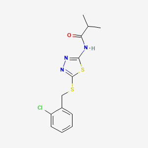 N-(5-((2-chlorobenzyl)thio)-1,3,4-thiadiazol-2-yl)isobutyramide