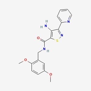 4-amino-N-(2,5-dimethoxybenzyl)-3-(pyridin-2-yl)-1,2-thiazole-5-carboxamide