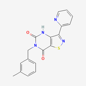 6-(3-methylbenzyl)-3-(pyridin-2-yl)[1,2]thiazolo[4,5-d]pyrimidine-5,7(4H,6H)-dione