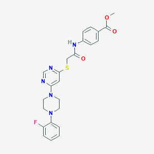 Methyl 4-(2-((6-(4-(2-fluorophenyl)piperazin-1-yl)pyrimidin-4-yl)thio)acetamido)benzoate