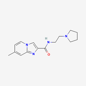 molecular formula C15H20N4O B14963752 7-methyl-N-[2-(pyrrolidin-1-yl)ethyl]imidazo[1,2-a]pyridine-2-carboxamide 