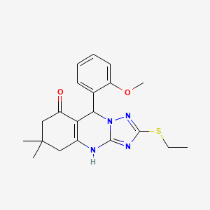 2-(ethylsulfanyl)-9-(2-methoxyphenyl)-6,6-dimethyl-5,6,7,9-tetrahydro[1,2,4]triazolo[5,1-b]quinazolin-8(4H)-one