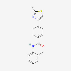 molecular formula C18H16N2OS B14963807 4-(2-Methyl-1,3-thiazol-4-YL)-N-(2-methylphenyl)benzamide 