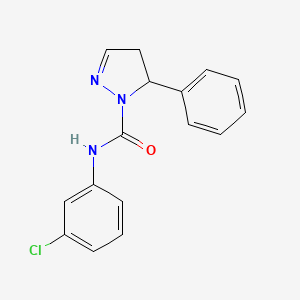 N-(3-chlorophenyl)-3-phenyl-3,4-dihydropyrazole-2-carboxamide