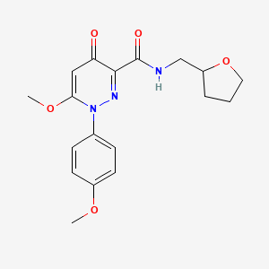 6-methoxy-1-(4-methoxyphenyl)-4-oxo-N-(tetrahydrofuran-2-ylmethyl)-1,4-dihydropyridazine-3-carboxamide