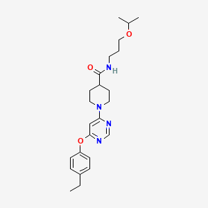 molecular formula C24H34N4O3 B14963844 1-[6-(4-ethylphenoxy)pyrimidin-4-yl]-N-[3-(propan-2-yloxy)propyl]piperidine-4-carboxamide 