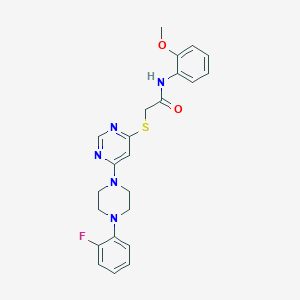 molecular formula C23H24FN5O2S B14963853 2-({6-[4-(2-Fluorophenyl)piperazin-1-YL]pyrimidin-4-YL}sulfanyl)-N-(2-methoxyphenyl)acetamide 