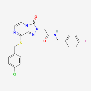 2-{8-[(4-chlorobenzyl)sulfanyl]-3-oxo[1,2,4]triazolo[4,3-a]pyrazin-2(3H)-yl}-N-(4-fluorobenzyl)acetamide