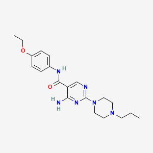 molecular formula C20H28N6O2 B14963887 4-amino-N-(4-ethoxyphenyl)-2-(4-propylpiperazin-1-yl)pyrimidine-5-carboxamide 