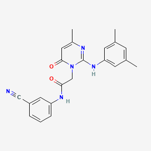 molecular formula C22H21N5O2 B14963945 N-(3-cyanophenyl)-2-{2-[(3,5-dimethylphenyl)amino]-4-methyl-6-oxopyrimidin-1(6H)-yl}acetamide 