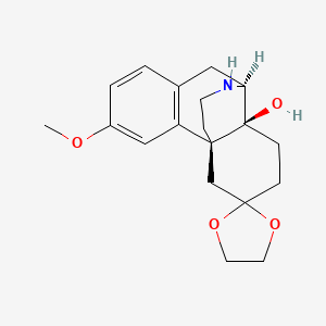molecular formula C19H25NO4 B1496395 (4a'S,10'S,10a'S)-6'-Methoxy-1',2',9',10'-tetrahydro-4'H,10a'H-spiro[1,3-dioxolane-2,3'-[10,4a](epiminoethano)phenanthren]-10a'-ol CAS No. 1612-45-9