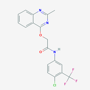 N-(4-chloro-3-(trifluoromethyl)phenyl)-2-((2-methylquinazolin-4-yl)oxy)acetamide