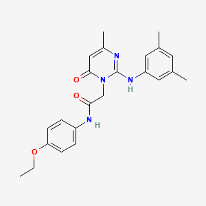 molecular formula C23H26N4O3 B14963974 2-{2-[(3,5-dimethylphenyl)amino]-4-methyl-6-oxopyrimidin-1(6H)-yl}-N-(4-ethoxyphenyl)acetamide 