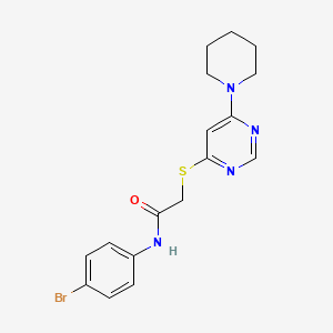 molecular formula C17H19BrN4OS B14963980 N-(4-bromophenyl)-2-{[6-(piperidin-1-yl)pyrimidin-4-yl]sulfanyl}acetamide 