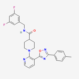 molecular formula C27H25F2N5O2 B14963982 N-(3,5-difluorobenzyl)-1-{3-[3-(4-methylphenyl)-1,2,4-oxadiazol-5-yl]pyridin-2-yl}piperidine-4-carboxamide 