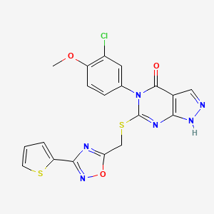 N-(3-chlorophenyl)-2-[(8-methyl-5H-pyrimido[5,4-b]indol-4-yl)thio]acetamide