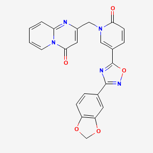 5-[3-(2H-1,3-benzodioxol-5-yl)-1,2,4-oxadiazol-5-yl]-1-({4-oxo-4H-pyrido[1,2-a]pyrimidin-2-yl}methyl)-1,2-dihydropyridin-2-one