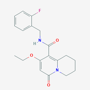 8-ethoxy-N-(2-fluorobenzyl)-6-oxo-1,3,4,6-tetrahydro-2H-quinolizine-9-carboxamide