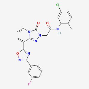 N-(5-Chloro-2-methylphenyl)-2-{8-[3-(3-fluorophenyl)-1,2,4-oxadiazol-5-YL]-3-oxo-2H,3H-[1,2,4]triazolo[4,3-A]pyridin-2-YL}acetamide