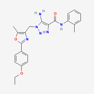 molecular formula C23H24N6O3 B14964039 5-amino-1-{[2-(4-ethoxyphenyl)-5-methyl-1,3-oxazol-4-yl]methyl}-N-(2-methylphenyl)-1H-1,2,3-triazole-4-carboxamide 