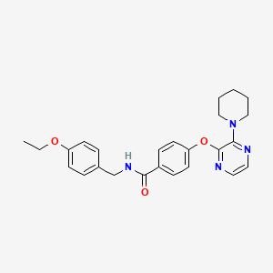 molecular formula C25H28N4O3 B14964067 N-(4-ethoxybenzyl)-4-{[3-(piperidin-1-yl)pyrazin-2-yl]oxy}benzamide 