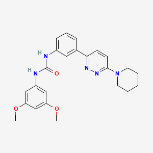 molecular formula C24H27N5O3 B14964073 1-(3,5-Dimethoxyphenyl)-3-(3-(6-(piperidin-1-yl)pyridazin-3-yl)phenyl)urea 