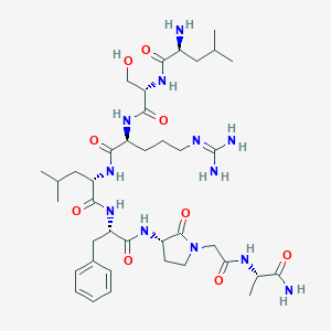 molecular formula C39H64N12O9 B149641 gamma-Lactam(11)-hgh(6-13) CAS No. 136101-07-0