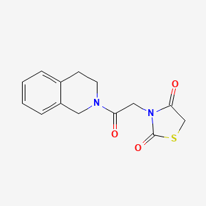 molecular formula C14H14N2O3S B14964108 3-[2-(3,4-Dihydro-1H-isoquinolin-2-yl)-2-oxo-ethyl]-thiazolidine-2,4-dione 