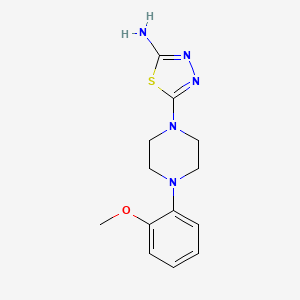 molecular formula C13H17N5OS B14964118 5-[4-(2-Methoxyphenyl)piperazin-1-yl]-1,3,4-thiadiazol-2-amine 