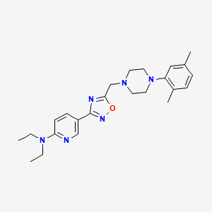 5-(5-{[4-(2,5-dimethylphenyl)piperazin-1-yl]methyl}-1,2,4-oxadiazol-3-yl)-N,N-diethylpyridin-2-amine