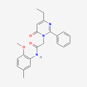 molecular formula C22H23N3O3 B14964149 2-(4-ethyl-6-oxo-2-phenylpyrimidin-1(6H)-yl)-N-(2-methoxy-5-methylphenyl)acetamide 