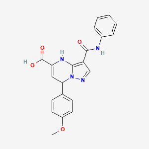 7-(4-Methoxyphenyl)-3-(phenylcarbamoyl)-4,7-dihydropyrazolo[1,5-a]pyrimidine-5-carboxylic acid