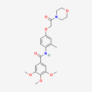 3,4,5-trimethoxy-N-[2-methyl-4-(2-morpholin-4-yl-2-oxoethoxy)phenyl]benzamide