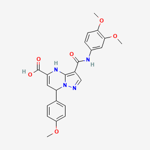 3-[(3,4-Dimethoxyphenyl)carbamoyl]-7-(4-methoxyphenyl)-4,7-dihydropyrazolo[1,5-a]pyrimidine-5-carboxylic acid