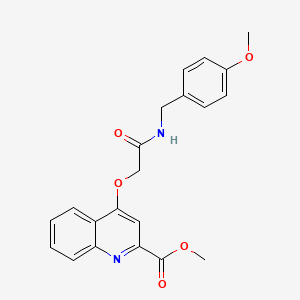 molecular formula C21H20N2O5 B14964240 Methyl 4-{2-[(4-methoxybenzyl)amino]-2-oxoethoxy}quinoline-2-carboxylate 