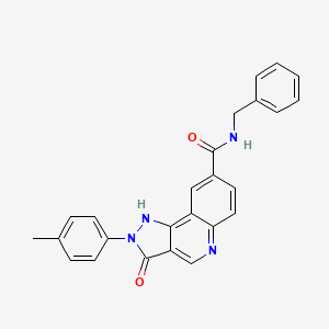 N-benzyl-2-(4-methylphenyl)-3-oxo-2H,3H,5H-pyrazolo[4,3-c]quinoline-8-carboxamide