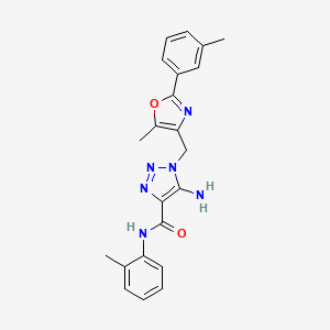 5-amino-1-{[5-methyl-2-(3-methylphenyl)-1,3-oxazol-4-yl]methyl}-N-(2-methylphenyl)-1H-1,2,3-triazole-4-carboxamide