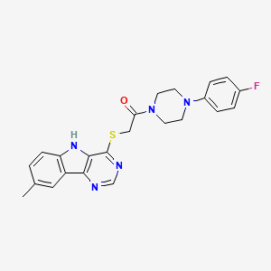 1-[4-(4-fluorophenyl)piperazin-1-yl]-2-[(8-methyl-5H-pyrimido[5,4-b]indol-4-yl)sulfanyl]ethanone