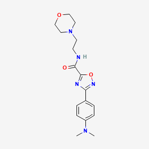 molecular formula C17H23N5O3 B14964314 3-[4-(dimethylamino)phenyl]-N-[2-(morpholin-4-yl)ethyl]-1,2,4-oxadiazole-5-carboxamide 