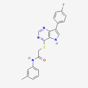 molecular formula C21H17FN4OS B14964332 2-{[7-(4-fluorophenyl)-5H-pyrrolo[3,2-d]pyrimidin-4-yl]sulfanyl}-N-(3-methylphenyl)acetamide 