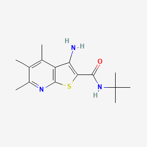 molecular formula C15H21N3OS B14964345 3-amino-N-tert-butyl-4,5,6-trimethylthieno[2,3-b]pyridine-2-carboxamide CAS No. 633283-67-7